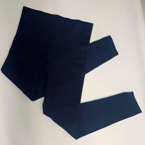 Spanx womens basic black leggings size L